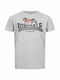 Lonsdale Stourton Ανδρικό T-shirt Γκρι με Λογότυπο