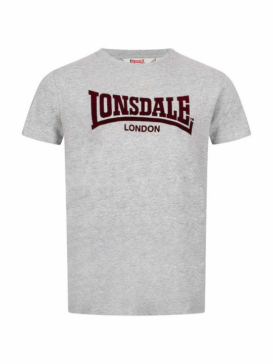 Lonsdale Ανδρικό T-shirt Γκρι με Λογότυπο
