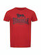 Lonsdale Silverhill Herren T-Shirt Kurzarm Rot