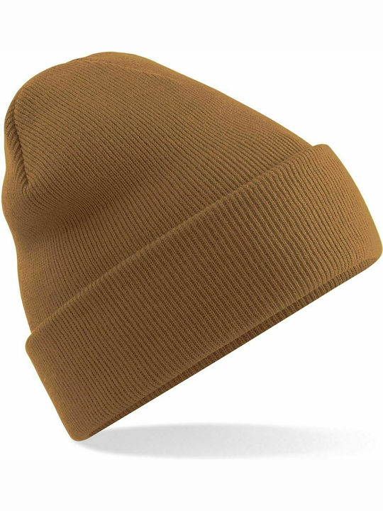 Beechfield Knitted Beanie Cap Caramel