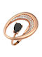 Gregio Ring with Zircon made of Silver Gold Plated