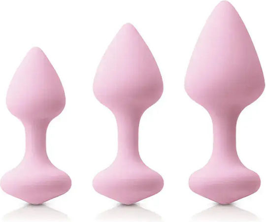 Ns Novelties Inya Triple Kiss Trainer Kit Anal Toys Set Pink 3 Pieces