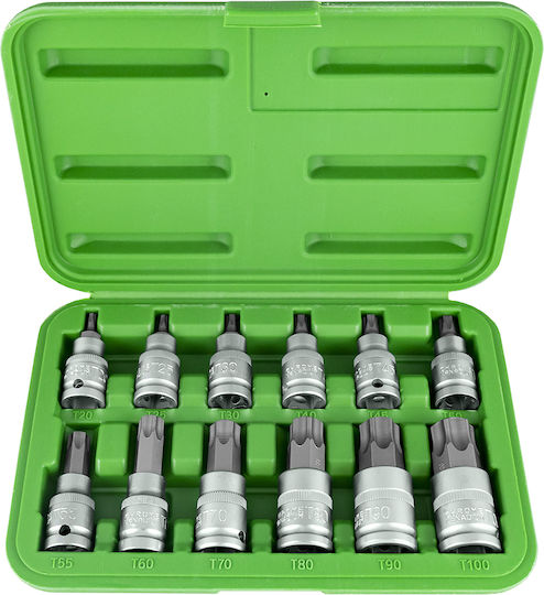 JBM Socket with Motor Torx and Socket 1/2'' Set 12pcs