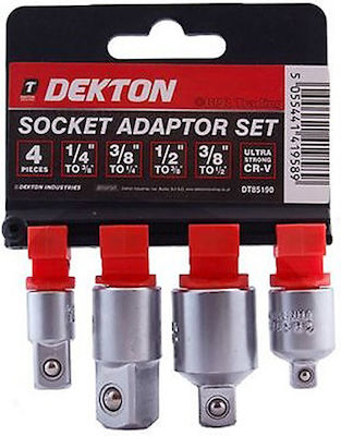 Dekton Adapter with Input 1/2'' / 1/4'' / 3/8'' and Output 1/2'' / 1/4'' / 3/8'' 4pcs