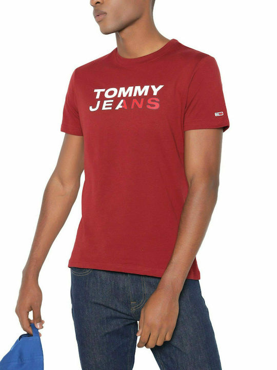 Ανδρικά T-shirts Tommy Hilfiger Μπορντό 
