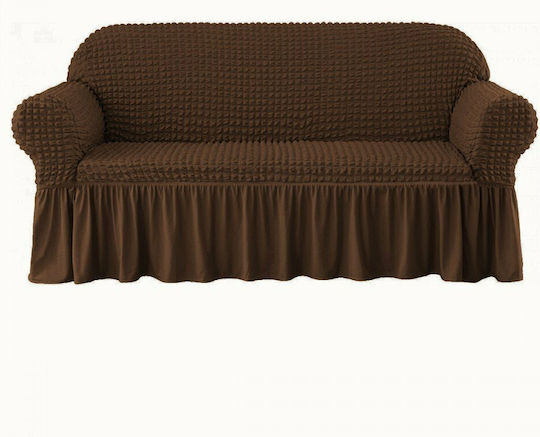 Elastic Cover for Four Seater sofa Brown 1pcs 4SEAT-BROWN