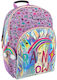 Must Team Energy Rainbow School Bag Backpack Elementary, Elementary Multicolour with Water Bottle Holder 25Liters