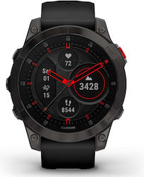 Garmin Epix (Gen 2) Sapphire Titanium 47mm Αδιάβροχο Smartwatch με Παλμογράφο (Black Titanium)