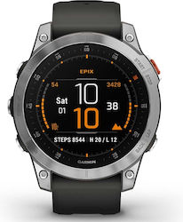 Garmin Epix (Gen 2) Stainless Steel 47mm Αδιάβροχο Smartwatch με Παλμογράφο (Slate Steel)