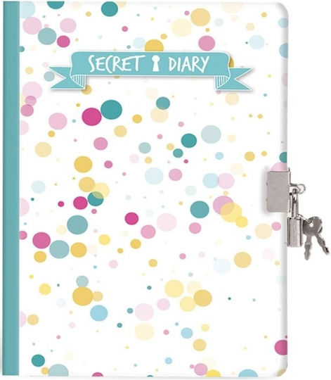 I-Total Bubble Notebook 96 Sheets A5 with Blank Pages and Padlock White