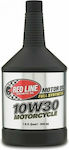 Red Line Motorcycle Synthetic Motorcycle Oil for Four-Stroke Engines 10W-30 946ml