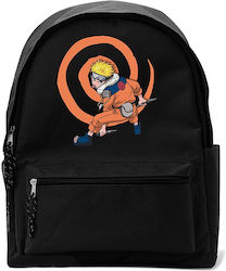 Abysse Uzumaki Naruto Σχολική Τσάντα Πλάτης Γυμνασίου - Λυκείου σε Μαύρο χρώμα Μ31 x Π14 x Υ42cm