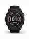 Garmin Fenix 7X Sapphire Solar Titanium 51mm Αδιάβροχο Smartwatch με Παλμογράφο (Black DLC Titanium with Black Band)