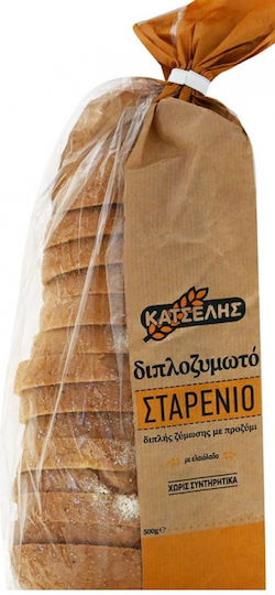 Katselis Toast Bread Wheat Double Fermented Slices 500gr
