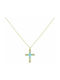 Mertzios.gr Women's Gold Cross 9K with Chain