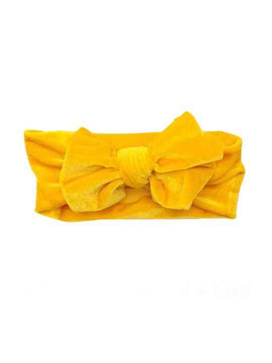 Kids Velvet Hair Band with Yellow Bow
