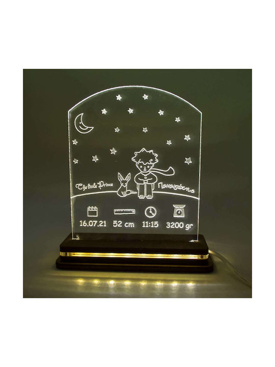 Led Kids Decorative Lamp Μικρός Πρίγκιπας Transparent