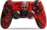 Doubleshock Ασύρματο Gamepad για PS4 God Of War Κόκκινο