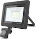 Forever Light Στεγανός Προβολέας LED 20W Ψυχρό Λευκό 6000K με Αισθητήρα Κίνησης IP66