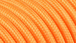 Evivak Υφασμάτινο Καλώδιο 2x0.75mm² σε Πορτοκαλί Χρώμα 701054