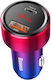 Baseus Φορτιστής Αυτοκινήτου Magic Car Charger QC 4.0 PD 45W με Θύρες: 1xUSB 1xType-C Πολύχρωμος