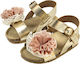 Babywalker Taufschuhe für Mädchen Leder Gold