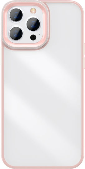 Baseus Umschlag Rückseite Silikon Transparent / Pink (iPhone 13 Pro)