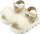 Babywalker Baptism Leather Sandals Ecru