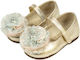 Babywalker Taufschuhe für Mädchen Leder Gold Babywalker