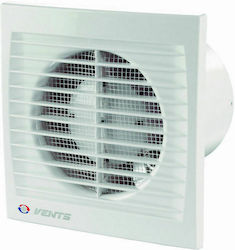 Vents Επιτοίχιος Εξαεριστήρας Μπάνιου 125mm Λευκός Vents Επιτοίχιος Εξαεριστήρας Μπάνιου 125mm Λευκός