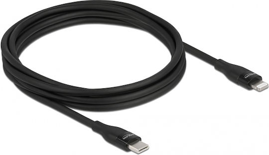 DeLock USB-C to Lightning Cable Μαύρο 2m (86638)
