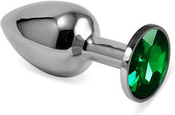 Lovetoy Rosebud Classic Metal Small Πρωκτική Σφήνα Silver / Green