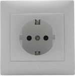 Redled Stinel Single Power Safety Socket White