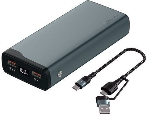 4Smarts Volthub Pro Power Bank 20000mAh 22.5W mit 2 USB-A Anschlüssen und USB-C Anschluss Schnellaufladung 3.0 Gunmetal