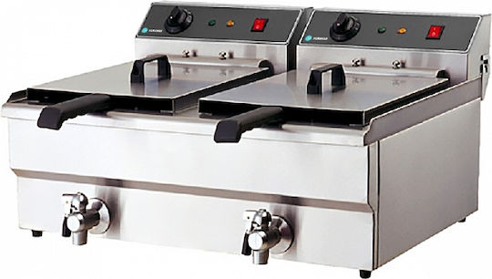 Fresh Ηλεκτρική Φριτέζα Διπλή 8kW Χωρητικότητας 2x12lt 57x46x32.5cm FT1010N