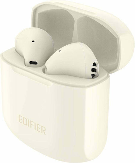 Edifier TWS200 Plus Earbud Bluetooth Handsfree Ακουστικά με Θήκη Φόρτισης Ivory