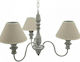 Ankor Candelabru 3xE14 Ø54cm cu Abajururi Gri 814671