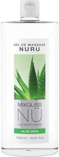 Mixgliss Nuru Nu Water Based Massage Gel Ulei de Masaj cu Parfum Aloe Vera 1000ml
