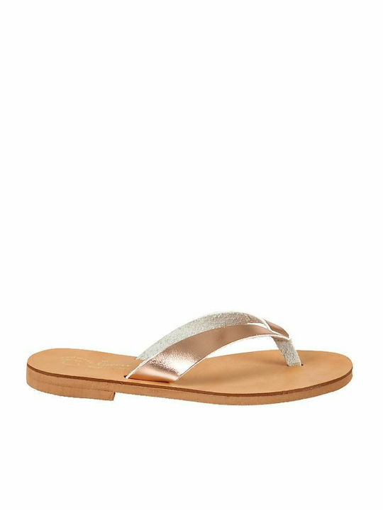 Elenross Sandale Casual Damă Din Piele Aurii