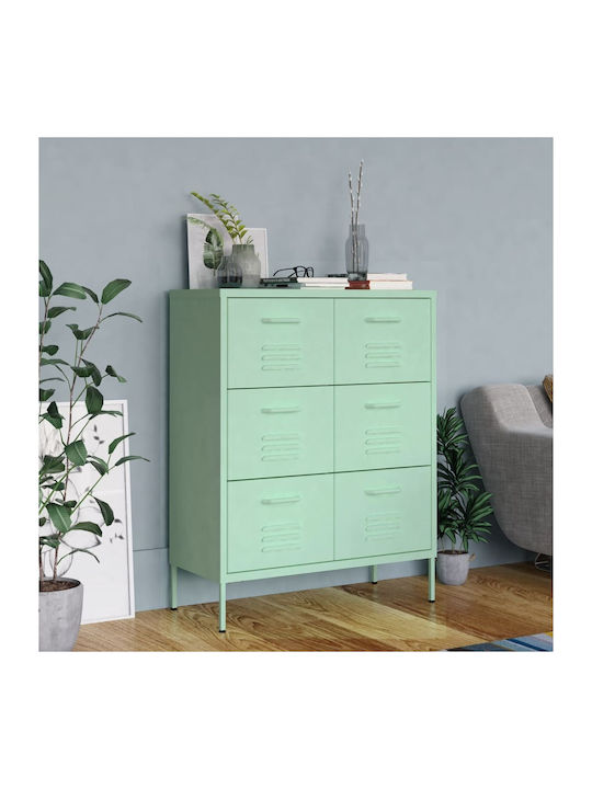 Чекмеджета Офис Метална Mint 80x35x101.5см