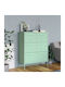 Office Storage Metal Drawer Bay Leaf Mint L80xW35xH101.5cm