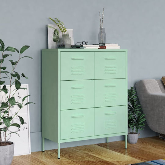 Metallische Büroaufbewahrungsschublade Mint 80x35x101,5cm