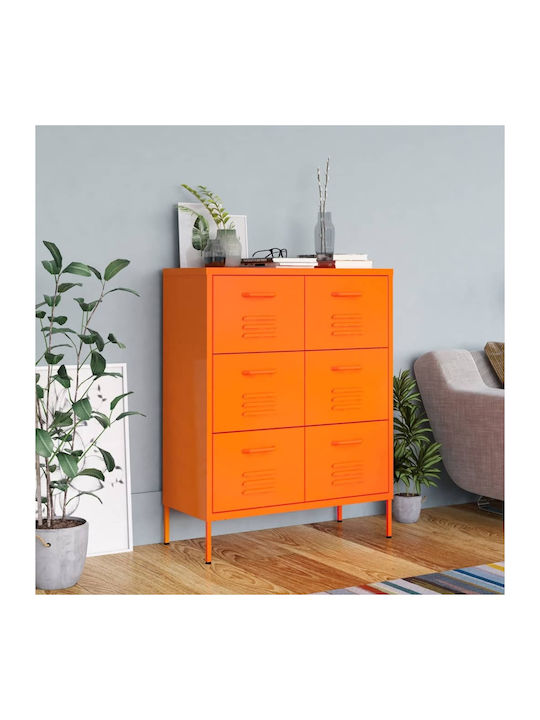 Schublade Büro Πορτοκαλί 80x35x101.5cm