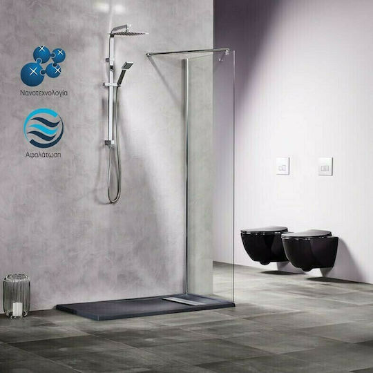 Tema Διαχωριστικό Ντουζιέρας 70x180cm Clear Glass Chrome Tema Διαχωριστικό Ντουζιέρας 70x180cm Clear Glass Chrome