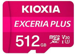 Kioxia Exceria Plus microSDXC 512GB Class 10 U3 V30 A1 UHS-I