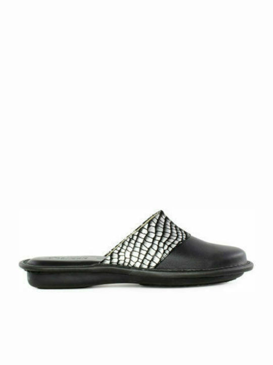 Castor Anatomic Leather Women's Slipper In Silver Colour