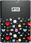 ErichKrause Folder with Rubber Band and Ears for Paper A4 Black BT21