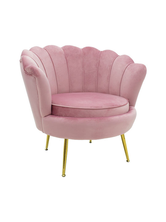 Daimon Armchair Velvet Pink 79x69x78cm