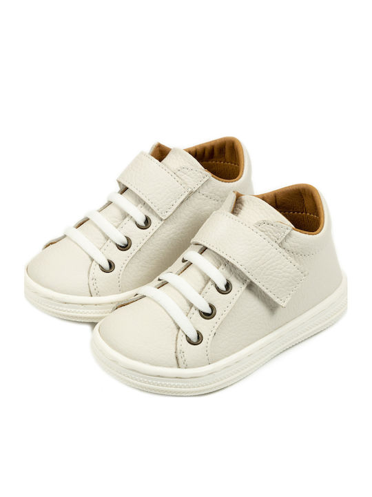 Babywalker Christening Leather Sneakers Ecru