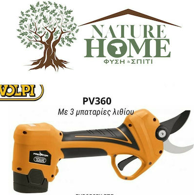 Volpi Pruning Shears Battery with Maximum Cutting Diameter 32mm